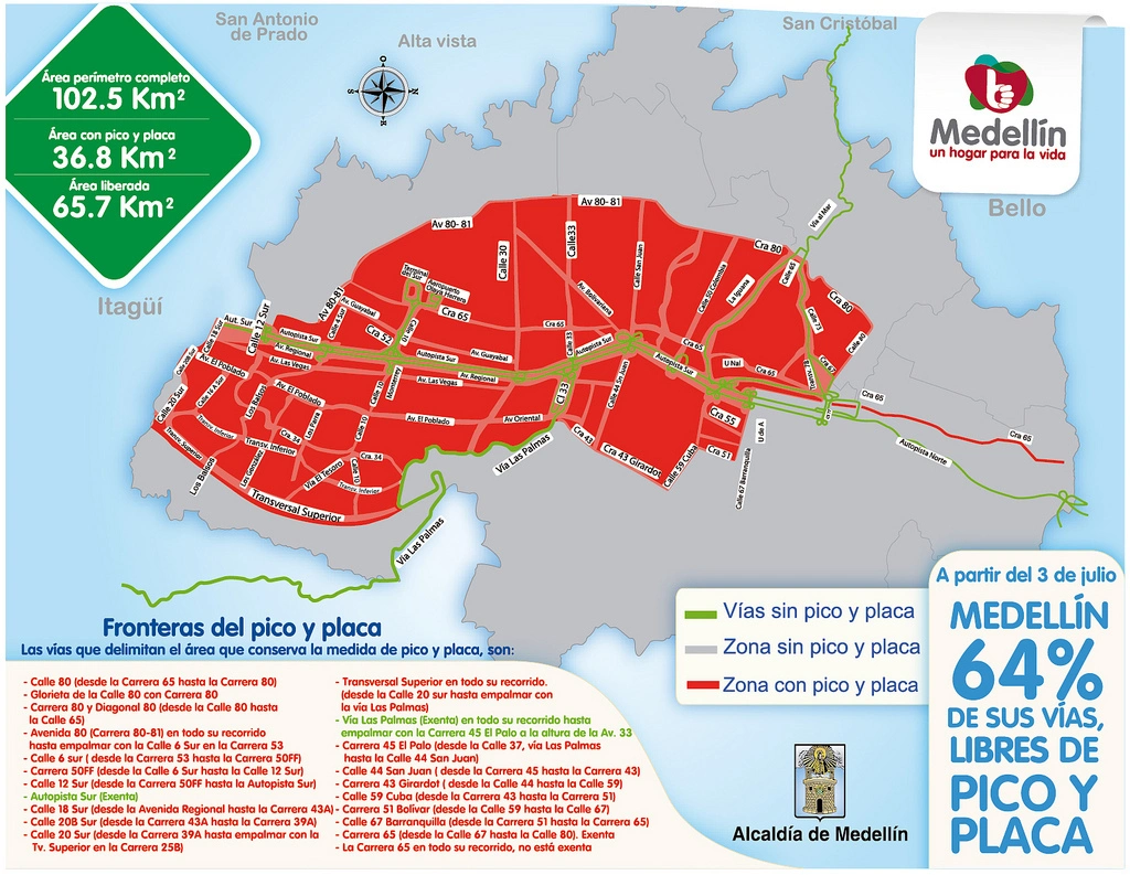 Imagen tomada de la página web oficial de la Secretaria de Movilidad de Medellín.